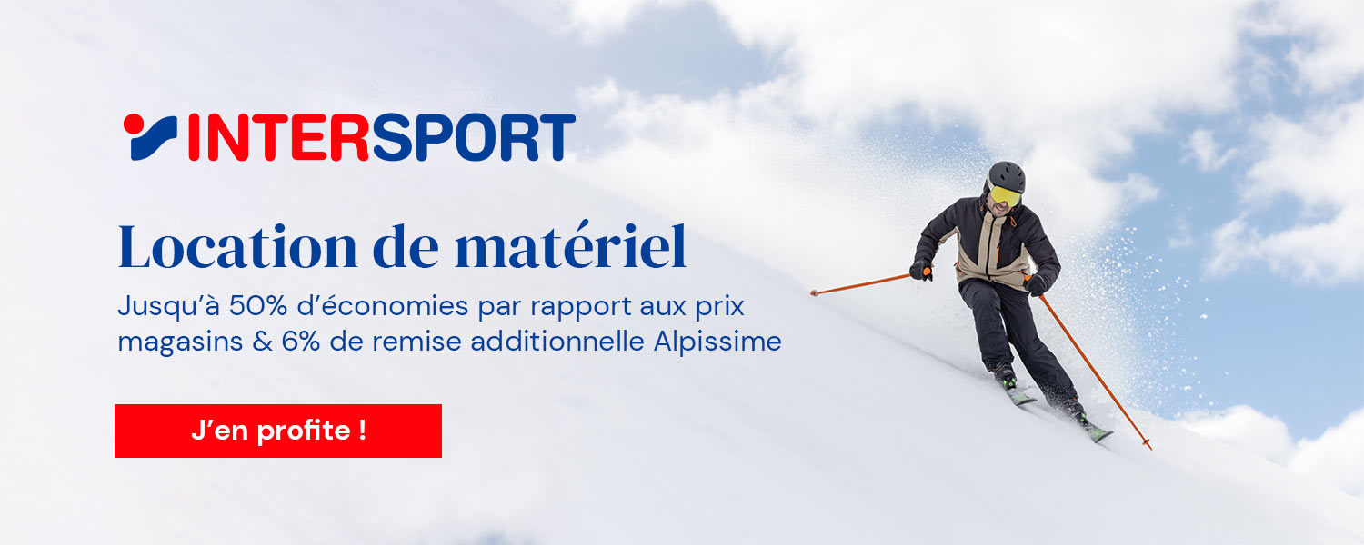 location de ski et snowboard auprès de notre partenaire Intersport au meilleur prix