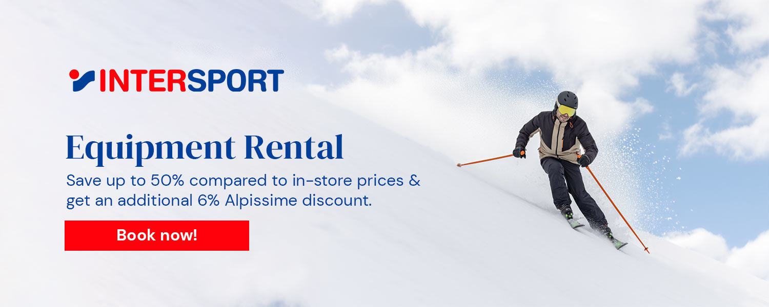 get the best discounts on your ski and snowboard equipment rental with Intersport